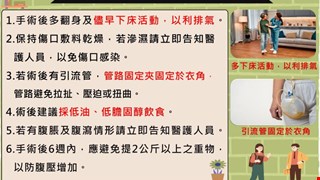 膽囊切除手術後護理指導/12C